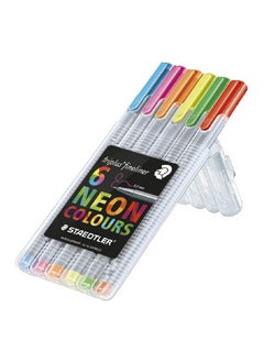 Buy Triplus Fineliner - Set Of 6 Assorted Neon Colors Multicolour in Egypt