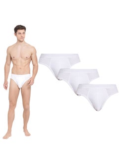 Buy MEN'S COTTON BRIEF (PACK OF 3) - WHITE in UAE