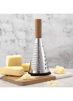 اشتري 1 Piece Three-Sided Vegetable Grater Stainless Grater With Handle Made Of Wood Multi-Use For All Types Of Vegetables And Nutmeg And Also For Grating Cheese في مصر