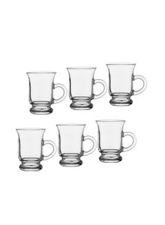Buy Set of 6 clear glass tea cups in Saudi Arabia