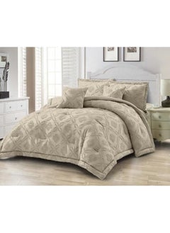 اشتري COMFY 6 PC ALL SEASON COMFORTER SET 220 X 240 CM BEIGE في الامارات