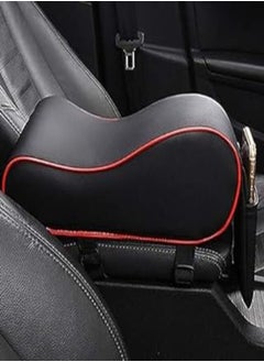 Buy American Memory Foam Car Armrest with High Quality Leather Cover and Phone Holder Suitable for Most Cars, Black in Egypt