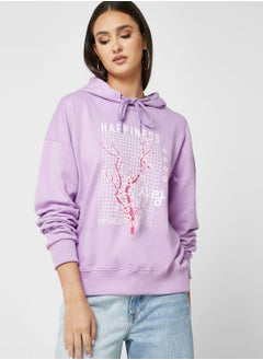 Buy Graphic Detail Pullover Hoodie in UAE