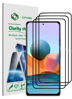 Buy 3 Pack For Xiaomi Redmi Note 10 Pro Screen Protector Tempered Glass Full Glue Back in UAE