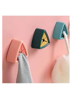 Buy 8 Pieces Adhesive Towel Hooks,Towel Hanger,Towel Stopper Dishcloth Holders Wall Mounted,Towel Hook Rag Storage Rack, for Toilet Bathroom Kitchen - Mixed Color in Saudi Arabia