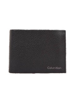 Buy Men's Leather RFID Trifold Wallet, Black in Saudi Arabia