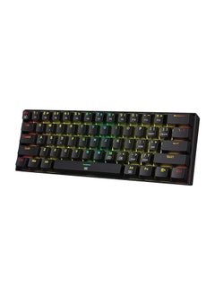 اشتري K630 Dragonborn 60% Wired RGB Gaming Keyboard, 61 Keys Compact Mechanical Keyboard with Linear Red Switch, Pro Driver Support, Black في الامارات