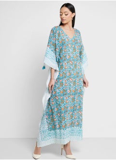 Buy Cape Sleeve Printed Kaftan in UAE