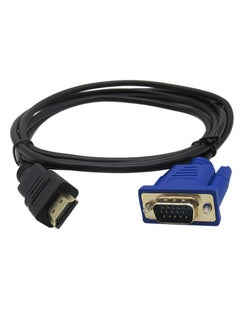 اشتري كابل محول HDMI إلى VGA 6 أقدام / 1.8m مطلي بالذهب 1080P HDMI ذكر إلى VGA ذكر سلك محول الفيديو النشط للكمبيوتر المحمول مشغل DVD كمبيوتر محمول جهاز عرض تلفزيوني إلخ في السعودية