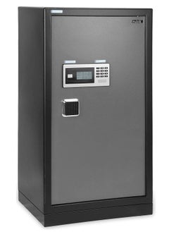 Buy Safe Box Large Dual Security Fire Resistant Locker for Money Documents Home Office (Size 90x50x40cm) Black/Grey in UAE