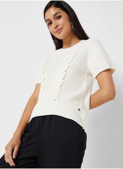 Buy Crew Neck Knitted Sweater in Saudi Arabia