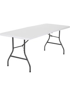 Buy Heavy Duty Folding Table Centerfold Portable - White in UAE