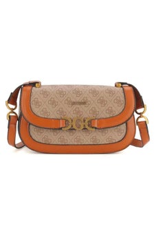 اشتري G-Dream Women's Handbag Sling bag Crossbody Saddle bag Latte Logo Brown Print في السعودية