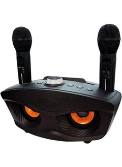 Buy Padom  2 in 1 Family Karaoke Portable Wireless Live Dual Microphone And Bluetooth Speaker in UAE