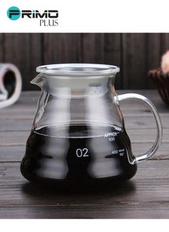 اشتري 1 Piece Tea Coffee Pot Glass Clear 500ml في السعودية