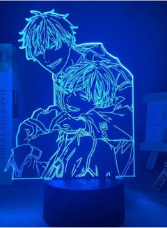 Buy 3D LED Multicolor Night Light Acrylic 3D Lamp Bleach Anime Given Light Colorful Nightlight Table Lamp GIVEN LED Multicolor Night Light Decor Color 16 color with Remote in UAE