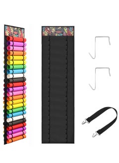 اشتري Vinyl Roll Holder, 48 Colorfulleaf Compartments, Vinyl Storage Organizer Craft Vinyl Storage Rack Black Vinyl Rolls Storage Hanging Organizer Storage for Home Craft Room Door, Wall, Closet في السعودية