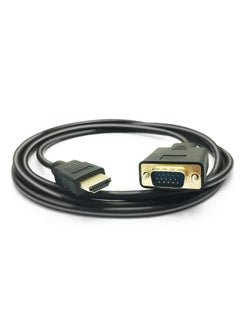 اشتري NTECH Adapter (1.8M) (HDMI to VGA Cable) 1080P HDMI Male to VGA Male M/M Video Converter Cord VGA Compatible W/ HDMI/Desktop/Laptop/DVD to 15 Pin D-SUB/VGA/HDTV/Monitor/Projector- Black في الامارات