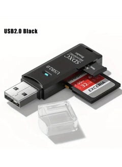 Buy Mini Portable USB 2.0 Card Reader For SD/SD/TF/MS Duo/Micro MS(M2)/Ms Black in Saudi Arabia