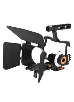 Buy Andoer C500 Aluminum Alloy Camera Camcorder Video Cage Rig Kit Film Making System w/ Matte Box + Follow Focus + Handle + 15mm Rod in UAE