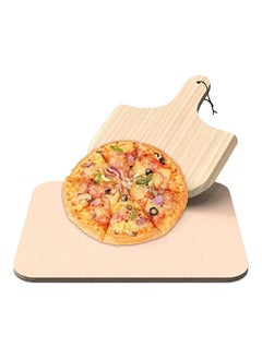 Buy Pizza Stone, Square Baking Stone with Wooden Peel, Heat Resistant Baking Stone, Oven Baking Stone, Pizza Stone with Wooden Paddle, Square Pizza Stone, Heat Resistant Pizza Stone in Saudi Arabia