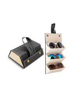 Buy Sunglasses Organizer, Glasses Case Portable Travel Sunglasses Holder Foldable Eyeglasses Storage Box Hanging Eyewear Holder for Women Men in Saudi Arabia