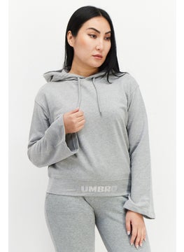 اشتري Women Sportswear Fit Brand Logo Training Hoodies, Grey في الامارات