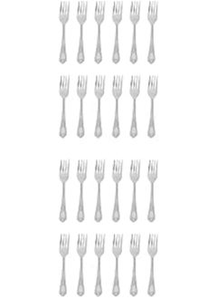 اشتري Stainless Steel Big Fork Set 12 Pieces - Silver في مصر