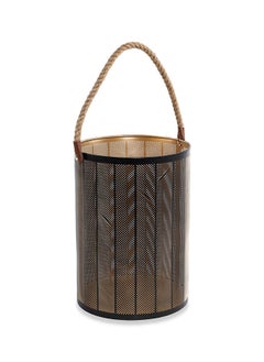 Buy Chevron Lantern, Black & Brown - Large, 25x35 cm in UAE