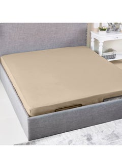 Buy Ballina Solid Cotton Queen Fitted Sheet 200 x 33 x 150 cm in UAE