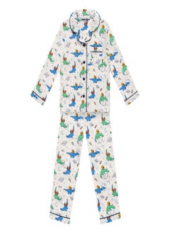 اشتري 1 Pack Boys Greentreat Organic Cotton Dinosaurs Print Pyjama Set في السعودية