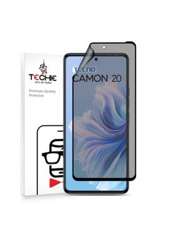 Buy Techie Full Cover Explosion-Proof Matte Ceramic Privacy Film Screen Protector for Tecno Camon 20 in Saudi Arabia