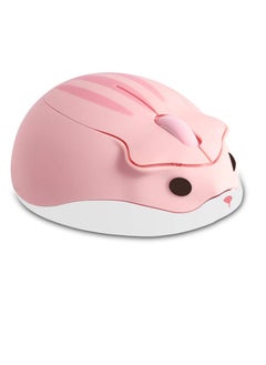 اشتري Wireless Mouse Cute Hamster Shaped Computer 1200DPI Less Noice Portable USB Cordless for PC Laptop Notebook MacBook Kids Girl Gift (Pink) في السعودية