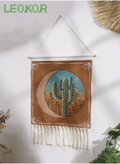 اشتري Bohemia Style Hanging Tapestry Tassel Hanging Painting Rustic Wall Farmhouse Decorations 50*42CM في السعودية