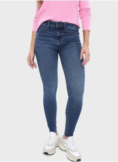 Buy High Waist Distressed Jeggings in UAE