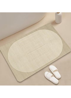 Buy Diatom Bath Mat Super Absorbent Bathtub Mat with Non Slip Anti Slip Bathroom Floor Mats and Quick Dry Bath Rug Thickened Soft Easier Clean Carpet 50 By 80 CM in UAE