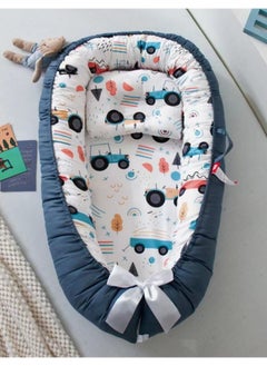 Buy Portable Super Soft and Breathable Newborn Infant  Snuggle Bed -Blue in UAE