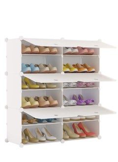 Buy Portable DIY Shoe Storage Organizer 24 Pair Tower Shelf Cabinet Stand in Saudi Arabia