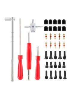 Buy Valve Stem Puller Installer Tool, 5Pcs TR412, 5Pcs TR413, 5Pcs TR414 Tire Snap in Short Rubber Valve Stem, 4 Way Valve Core Remover, Single Head Tire Valve Core Remover Installer Tool(40Pcs) in Saudi Arabia