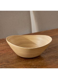 Buy Belmonte Natural Spun Bamboo Tray 30 x 24 x 10 cm in Saudi Arabia