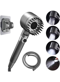 Buy High Pressure Handheld Shower Head with 150CM Hose & Adhesive Holder, 4 Spray Mode Handheld Shower Head with ON/OFF Pause Switch to Saving Water in Saudi Arabia