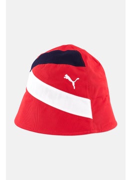 اشتري Women Embroidered Logo Bronze Bucket Hat, Red/White Combo في الامارات