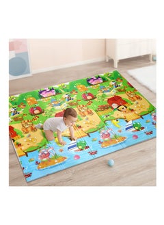 Buy Baby Play Mat Floor Activity Happy Farm Rug Child Crawling Carpet Assorted Mix Multicolor 150X180CM in Saudi Arabia