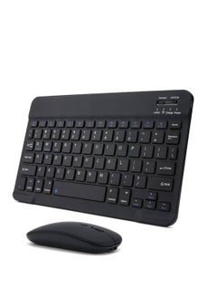 Buy Rechargeable Wireless Bluetooth Keyboard and Mouse Combo Ultra-Slim Portable Compact Wireless Mouse Keyboard Set for Android Windows Tablet IOS , Projector , Smart Tv in UAE