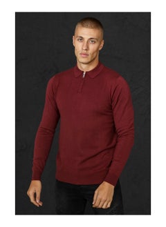 اشتري Regular Long Sleeve Half Zip Polo في الامارات