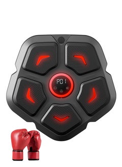 Buy Home Smart Sports Fitness Boxing Trainer for Boxing Wall Target Training, with Bluetooth Link and RGB Lighting Function (With a Pair of Gloves) in Saudi Arabia