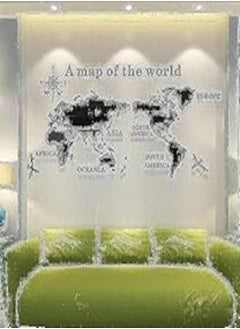 اشتري Acrylic 3D a map of the world wall stickers living room bedroom TV background decoration-mm في مصر