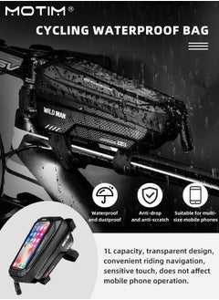 Buy Bike Bags for Bicycles, Bike Accessories for Cycling, Bicycle Bike Phone Holder Mount, Bike Phone Storage Bag Front Frame, Mountain Bike Accessories for Adult Bikes for Cell Phone Under 6.7" in Saudi Arabia