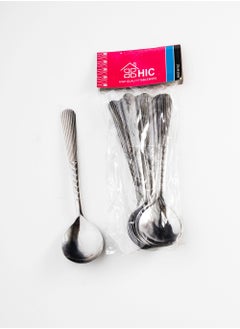 Buy Steel soup spoons 12 pieces set in Saudi Arabia