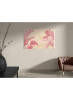 Buy Leaves on Pink Vintage Printed canvas wall art 120x80 in Egypt